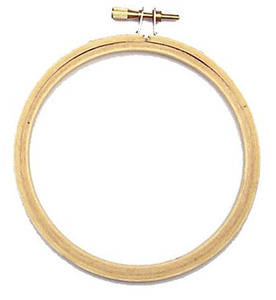 Brewer E4" Inch Wood Embroidery Hoop for Free Hand or Free Motion Work