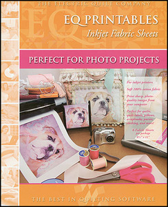 Electric Quilt 7657A EQ Printables Inkjet Fabric Sheets 6, 81/2" x 11" Pre-Treated 100% Cotton, Scan, Photo or Send Graphic Images to Your Printer