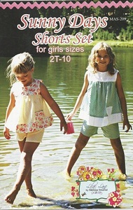 Lilac Lane Patterns LL209 Sunny Days Shorts Set sz 2T-10yrs