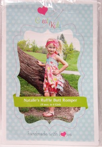 Creative Kids Couture Natalie's Ruffle Butt Romper Pattern in Sizes 18mo, 2T, 3T, 4T, 5T, and 6 Girls