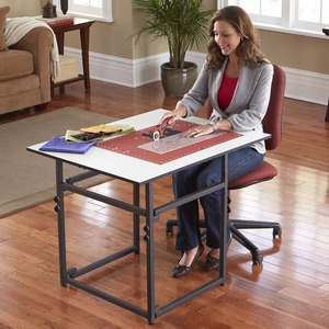 TABLE ADD A TABLE, Sullivans 39271 Add-A-Table Adjustable Expanding Cutting Table 37x30" Tilts