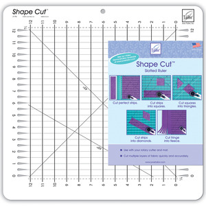 June Tailor JT796 12" x 12" Shape Cuts Ruller Cutting Mat Cuts, Ideal for Cutting 1/2" Strips