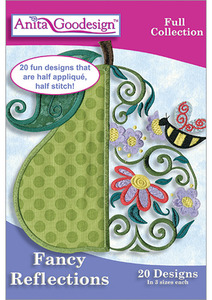 Anita Goodesign 218AGHD Fancy Reflections Full Collection 20 Designs 3 Sizes Each Full Collection Multi-format Embroidery Design Pack on CD