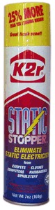 K2R 33101 Static Stopper Anti Static Spray, 7oz Aerosol Cans 6 Pack, for Controlling Static Electricity, Fabrics, Yarns, Clothing, Upholstery, Carpets