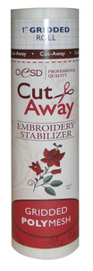 OESD, HBC15G-10, Poly, mesh, Cut, A, way, Grid, 1.5, oz, Stabilizer, White, 10", 10, Yard