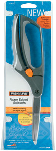 Fiskars 8" HD Easy Spring Action Razor Edge Scissors, Shears, Trimmers
