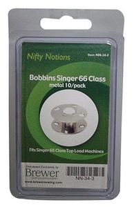 Nifty Notions NN-34-3 Singer Class 66 Metal Bobbins, 10/Card Parts and Accessories