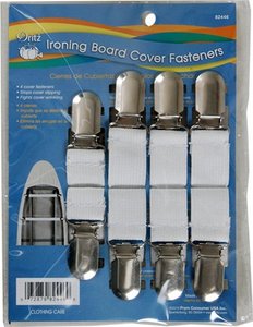 Dritz 82446 4-Elasticized Fasteners 8 Metal Clips: Ironing Board Cover