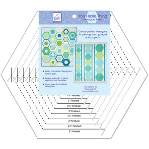 June Tailor JT-782 You Hexie Thing Hexagon Slotted Ruler Create Perfect Hexagons for Piecing and Appliqué Quilt Projects in 9 Sizes*