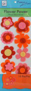 June Tailor Fleece With Flair JT-216 Flower Power Fleece Decorations (Pink/Orange)