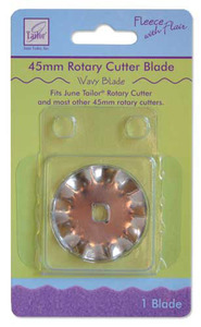 June Tailor Fleece with Flair JT-191 Wavy Rotary Cutter 45mm Replacement Blade for June Tailor Fleece Rotary Cutter
