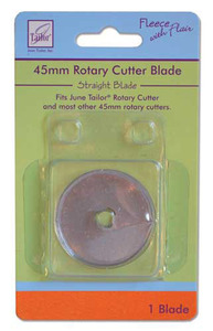 June Tailor Fleece with Flair JT-188 Straight Rotary Cutter 45mm Replacement Blade for June Tailor Fleece Rotary Cutter