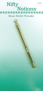 Nifty Notions 7949 Polished and Lacquered Brass Needle Threader