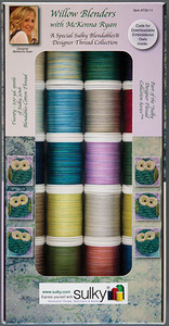 Sulky 733-11, 20 Spools of 500 Yards Each, McKenna Ryan Willow Blenders Cotton Sewing Embroidery Quilting Thread 30wt Blendables Kit