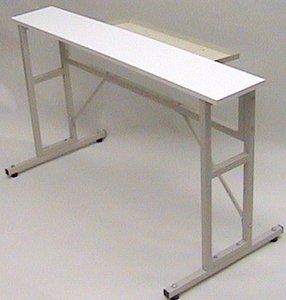 Artisan, Universal, Knitting Machine, Tressel Leg, Metal Stand, Table, 27"H 48"W x 8"D, Back Brace, Yarn Shelf, for Portable, Flatbed, Home, Knitters
