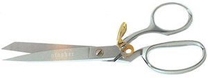 Gingher GG-8SA 8" Spring Action Knife Edge Dressmaker Scissors Shears, Bent Trimmers