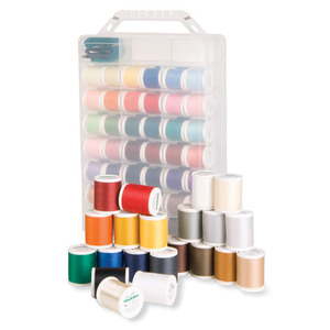 42401:Madeira 20928062 Incredible Threadable 63 Spool Aerofil Poly Quilting Thread Kit Box