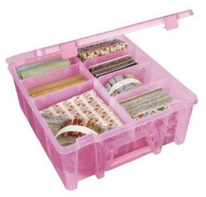 Art, Bin, Super, Satchel, Double, Deep, Storage, Box, 15.25", 14.125", 6.25, Choose, Clear, Coral, ArtBin 6990_ Super Satchel Double Deep Storage Box 15.25" x 14.125" x 6.25, Choose: Aqua AA, Rose Gold RK