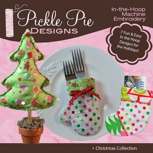 Pickle Pie Designs Christmas Collection Embroidery Designs CD