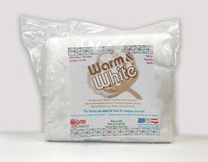 The Warm Company 1617 Warm & White King Size 120"x124" Quilt Batting