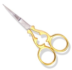 Famore Cutlery 760 3.5" Classic Embroidery Scissors with Gold Handle