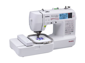 Simplicity, Brother, SB7500, 98 Stitch, Sewing, and 4x4", Embroidery, Machine, Auto Threader, & Trimmer, 70 Designs, +100 on CD, 5 Fonts, 120 Border Frames, 7 Feet