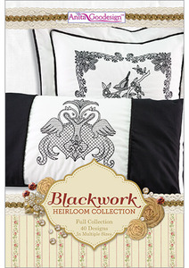 Anita Goodesign 224AGHD Blackwork Multi-format Embroidery Design Pack on CD Full Collection 62 Designs