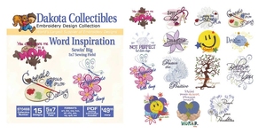 Dakota Collectibles 970466 Word Inspiration Multi-Formatted CD Embroidery Machine Designs