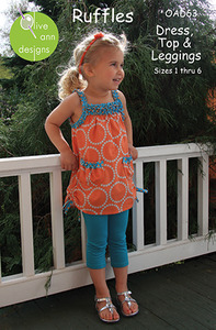 Olive Ann Designs Ruffles - Dress, Top & Leggings Sewing Pattern