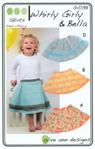Olive Ann Designs 93-4034 Whirly Girl & Bella Sewing Pattern
