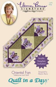 Quilt in a Day by Eleanor Burns Oriental Fan Tablerunner & Quilt Sewing Pattern
