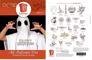 OESD 12313H All Hallow's Eve Halloween Multiformat Embroidery Design CD