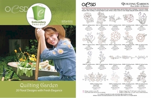 OESD 12284H Quilting Garden Multiformat Embroidery Design CD