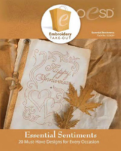 OESD 12282H Essential Sentiments Design Multiformat Embroidery Design CD