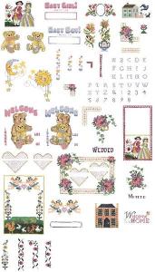 Brother, SA372, No, number, 72, 40, Cross, Stitch, Design, Card, Vermillion, Stitchery