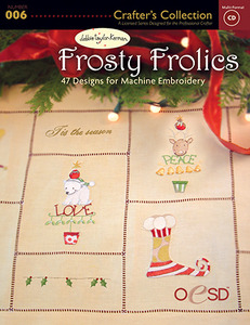 OESD Frosty Frolics by Debbie Taylor Kerman Embroidery Design Pack on USB Stick