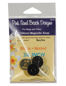 Pink Sand Beach Designs 3/4 inch (18mm) Magnetic Snap - Black Nickel