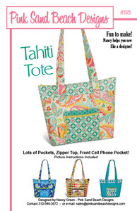 Pink Sand Beach Designs Tahiti Tote Pattern