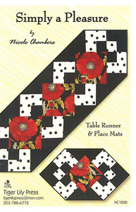 Tiger Lily Press 93-6003 Simply a Pleasure Table Runner, Place Mat Sewing Pattern