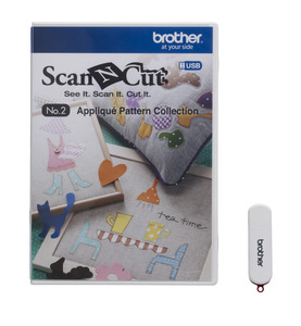 Brother CAUSB2 No. 2 Appliqué Pattern Collection on USB Stick, CM100DM*