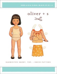 Oliver + S Badminton Skort, Top + Dress (6 m-4) Sewing Pattern