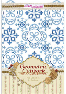 Anita Goodesign 235AGHD Geometric Cutwork Full Heirloom Collection Multi-format Embroidery Design Pack on CD