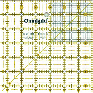 Omnigrid OG6G Omnigrid 6.5" X 6.5" Gridded Ruler