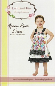 Little Lizard King Apron Knot Dress Sizes 6m-12 + Doll Pattern