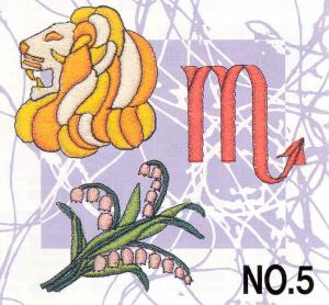 Brother SA302 No.5 Flowers Animals Card, BabyLock Bernina Deco 500, 600, 650, Simplicity SE, White 3300