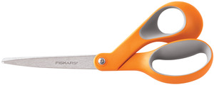 Fiskars 9881F 8" SoftGrip Handle, Bent Trimmers Scissors Fabric Shears