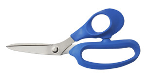 Wolff, 7, 3/4, Composite, Shear, Soft, Blue, Handle, Wolff 6278M 7-3/4" Serrated Scissors, Shears, Bent Trimmers Soft Grip Handle