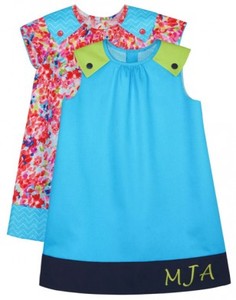 Childrens Corner CC287 Laura Sleeveless, Short Piped Sleeves Dress Sizes 3-6