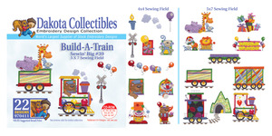 Dakota Collectibles 970411 Build-a-Train Multi-Formatted CD Embroidery Machine Designs