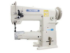 Techsew 2750, Industrial Sewing Machine, Walking Foot, Needle Feed, Leather Stitcher, 10.5" Arm, 10/16mmLift, 5mmSL, Safety Clutch, Top L Bobbin, DC 2200RPM, KD U-Table